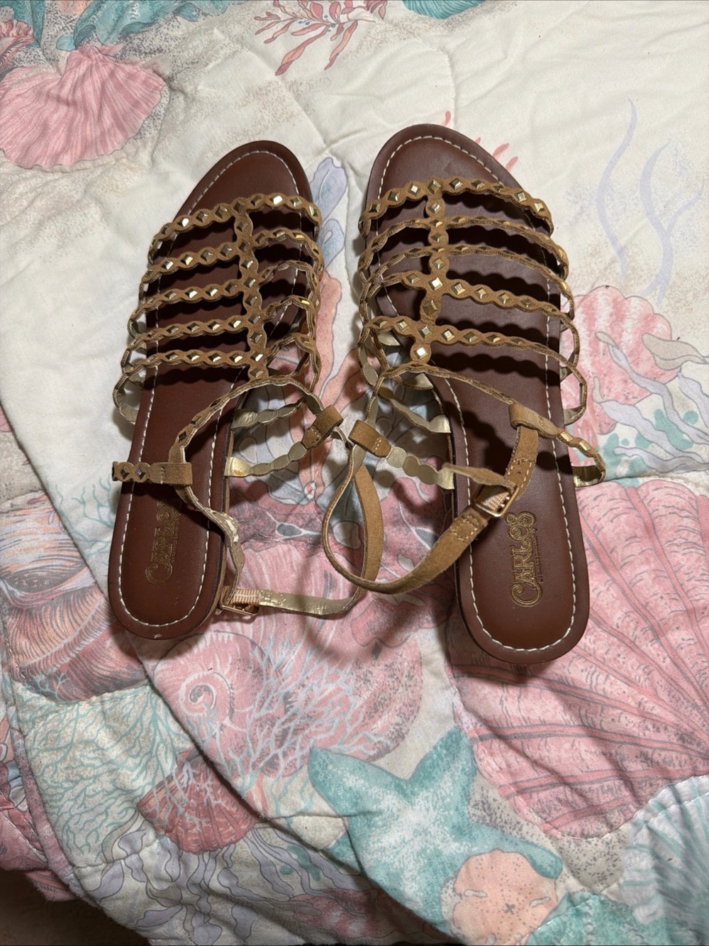 Carlos’s Tan Braided Gladiator Sandals - Women